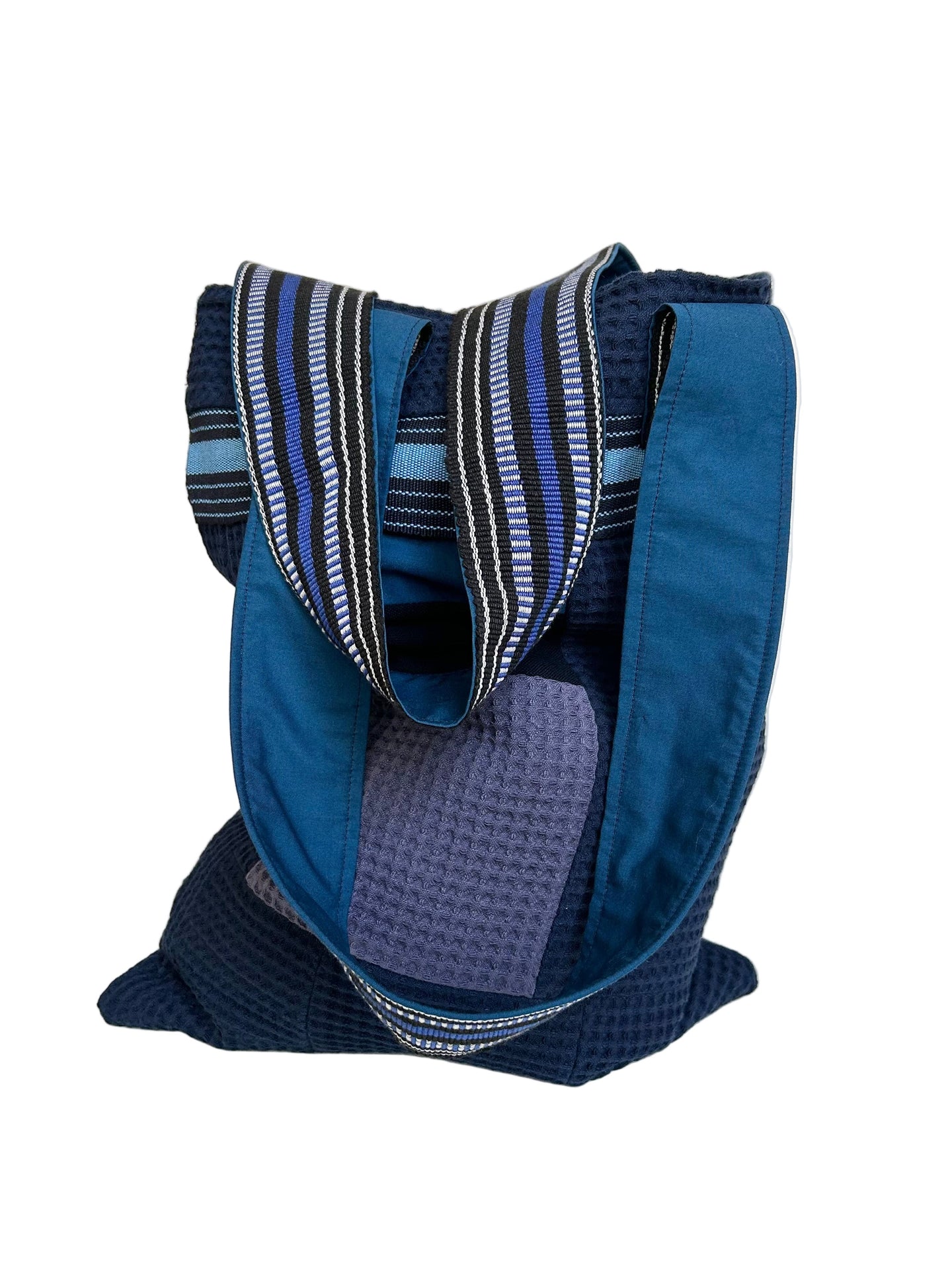 WAFFLE TOTE BAG Nadu navy/ blue