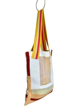 Load image into Gallery viewer, WAFFLE TOTE BAG Isabel white/papaya