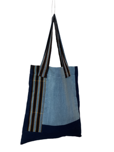 WAFFLE TOTE BAG Nadu navy /indigo light