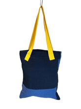 Load image into Gallery viewer, WAFFLE TOTE BAG Nadu blue/yellow