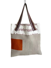 Load image into Gallery viewer, WAFFLE TOTE BAG Isabel grey/orange