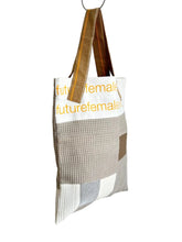 Load image into Gallery viewer, WAFFLE TOTE BAG Isabel grey/white