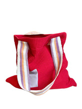 Load image into Gallery viewer, WAFFLE TOTE BAG Morenike red/violet