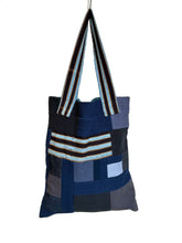 Load image into Gallery viewer, WAFFLE TOTE BAG Nadu navy /indigo light