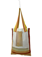 Load image into Gallery viewer, WAFFLE TOTE BAG Isabel white/papaya