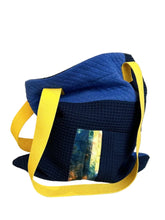 Load image into Gallery viewer, WAFFLE TOTE BAG Nadu blue/yellow