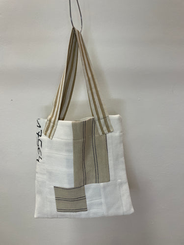 WAFFLE TOTE BAG Isabel white /ecru