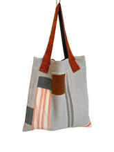 Load image into Gallery viewer, WAFFLE TOTE BAG Milla grey/orange