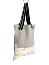 Load image into Gallery viewer, WAFFLE TOTE BAG Isabel grey/white