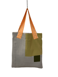 WAFFLE TOTE BAG Milla white/grey