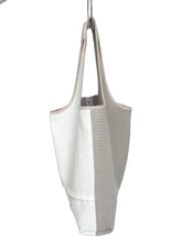 Load image into Gallery viewer, LITTLE WAFFLE SHOPPER  BAG grey/white