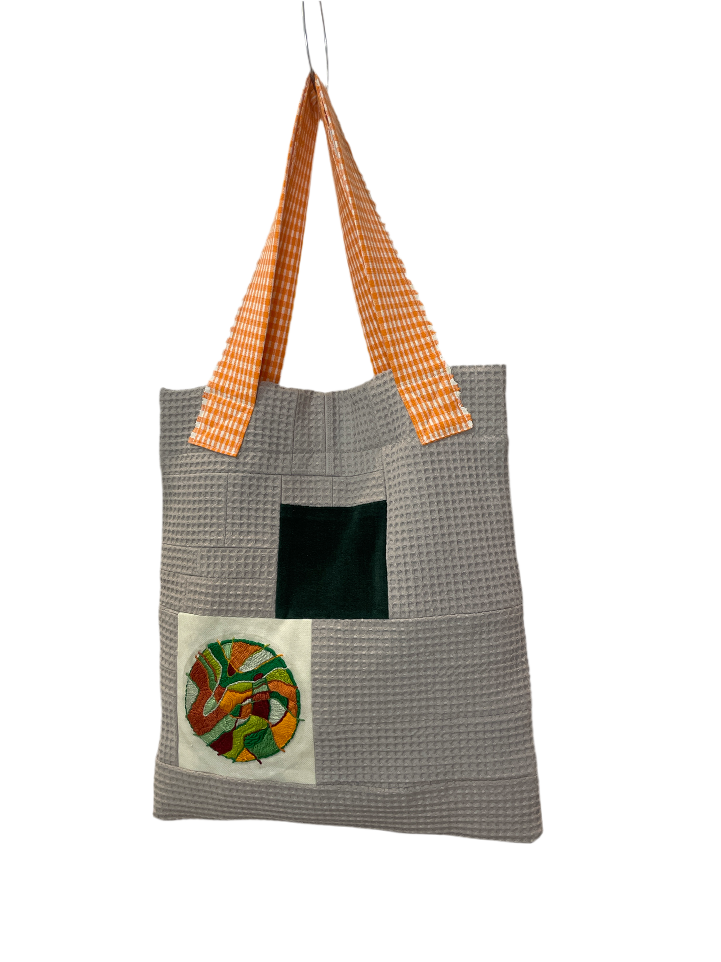 WAFFLE TOTE BAG Milla white/grey