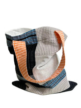 Load image into Gallery viewer, WAFFLE TOTE BAG Isabel grey/navy