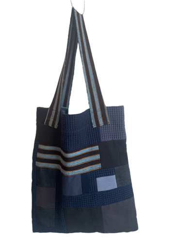 WAFFLE TOTE BAG Nadu Navy blue