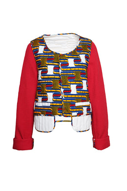 QUILT-WAFFLE JACKET - reversible